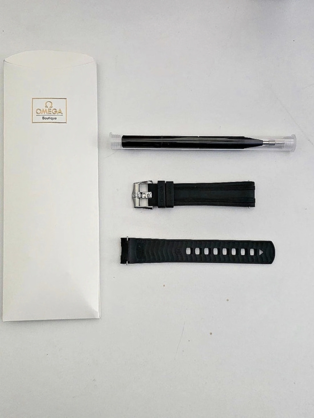 OMEGA OEM Rubber Strap and Spring Bar Tool Black